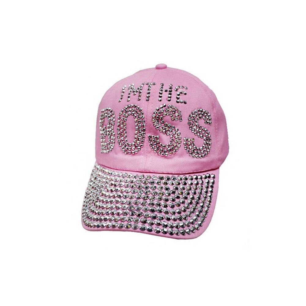 "I'M THE BOSS" Bling Cap Pink